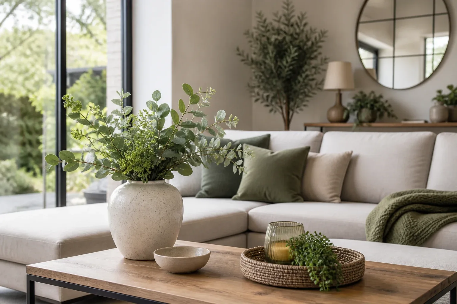 Plantes artificielles pour un salon : idées de mise en scène et conseils déco